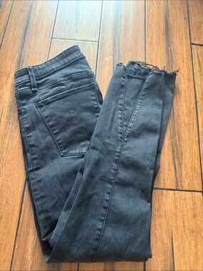 Abercrombie Black Raw-Hem Skinny Jeans